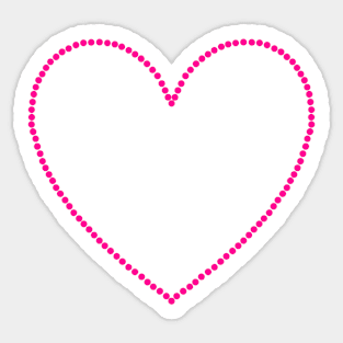 Pink Heart Outline Sticker